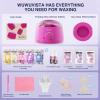 Waxing Kit, WUWUVISTA Hair Removal Hard Wax Kit with Wax Melt Warmer & Waxing Beads for Women & Men - Professional at home Wax Pot for Face/Brazilian/Full Body/Bikini/Sensitive Skin(Purple, 69 items) view 2