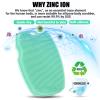 Canroom Silicone Body Scrubber - Anti Zinc Infused-Highly Elastic Bristles Exfoliating Body Scrubber for Shower Body,Cellulite Reduction,Blood Circulation - Green view 3