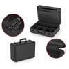 BGHEWRT Cosmetic Storage Box Makeup Artist Suitcase Professional Beauty Nail Box with Mirror LED Light Travel Cosmetics Storage Organizer Tool Box Decorative Makeup Case view 2