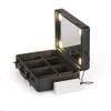 BGHEWRT Cosmetic Storage Box Makeup Artist Suitcase Professional Beauty Nail Box with Mirror LED Light Travel Cosmetics Storage Organizer Tool Box Decorative Makeup Case view 4
