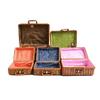 BGHEWRT Cosmetic Storage Box Portable Rattan Handbag Environmental Protection Material Imitation Rattan Retro Suitcase Cosmetic Storage Box Decorative Makeup Case view 4