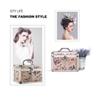 BGHEWRT Storage Case Makeup Box Exquisite Jewelry Container Code Cases Craftsmanship Light-weight Organization Suitcase, Beige/S, Pink/L view 2