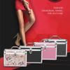 BGHEWRT Storage Case Makeup Box Exquisite Jewelry Container Code Cases Craftsmanship Light-weight Organization Suitcase, Beige/S, Pink/L view 3
