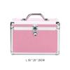 BGHEWRT Storage Case Makeup Box Exquisite Jewelry Container Code Cases Craftsmanship Light-weight Organization Suitcase, Beige/S, Pink/L view 4