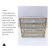 BGHEWRT 3/4 Layers Transparent Storage Box, Clear Acrylic Display Case, Golden Jewelry Organizer Makeup Brushes Container, Birthday view 4