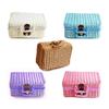 BGHEWRT Cosmetic Storage Box Portable Rattan Handbag Environmental Protection Material Imitation Rattan Retro Suitcase Cosmetic Storage Box Decorative Makeup Case view 4