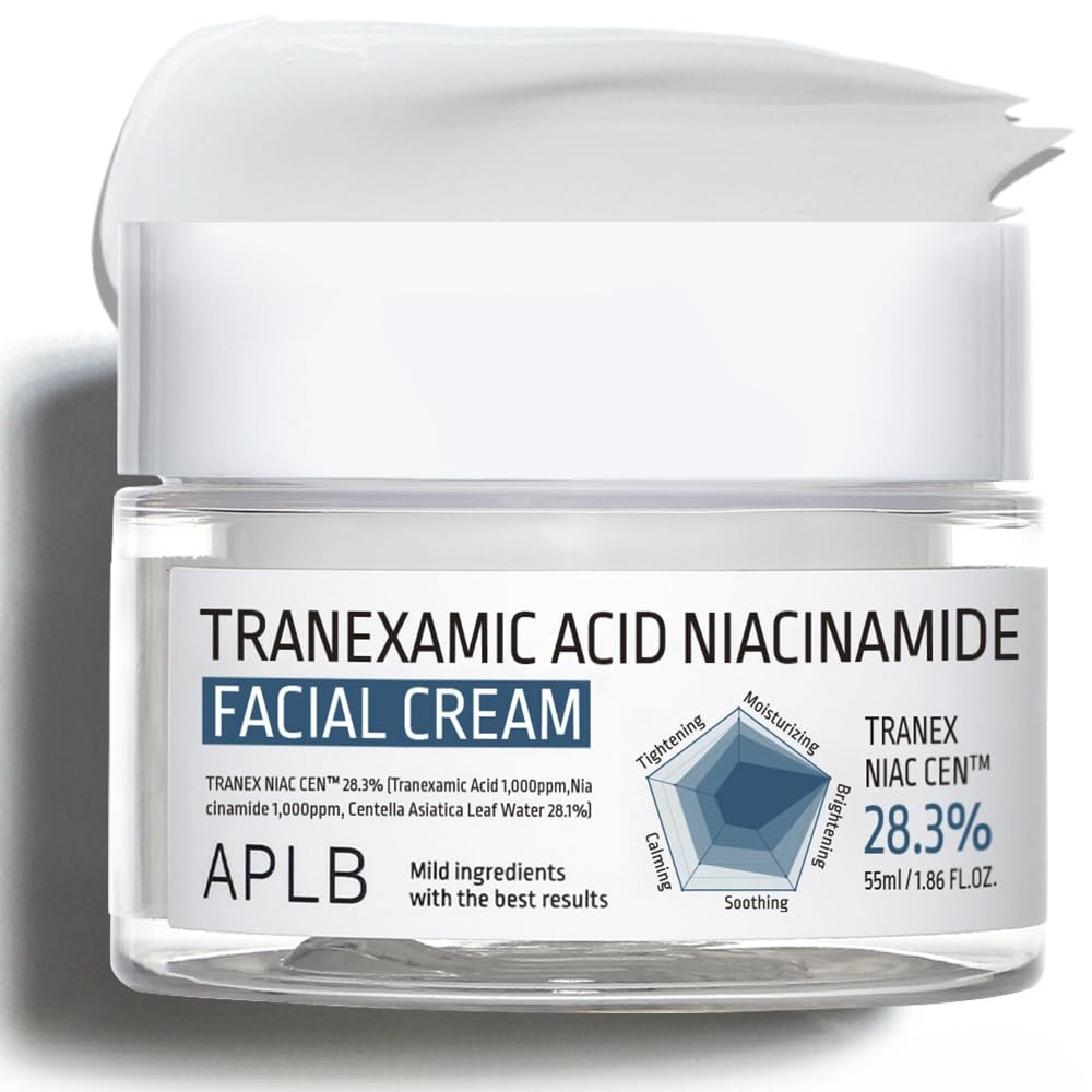 APLB Tranexamic Acid Niacinamide Facial Cream | TRANEX NIAC CEN 28.3% 1.86 FL.OZ/Korean Skincare, Moisturizing, Blemish care, Helps with skin discoloration