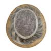 Healthlif Mens Toupee Remy Human Hair System For Men Bleached Knot Toupee Hair Piece For Men French Lace Toupee For Men Hairpiece 6X8#1B60#1B Off Black+60% Grey 100% Density view 3