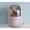 BGHEWRT Makeup Organizer Makeup Organizer Oval Transparent Cosmetic Storage Display Cabinet Large Capacity Can Hold Jewelry Makeup Brush Lipstick Etc It Can Be Portable Handle Makeup Storage view 2
