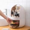 BGHEWRT Makeup Organizer Makeup Organizer Oval Transparent Cosmetic Storage Display Cabinet Large Capacity Can Hold Jewelry Makeup Brush Lipstick Etc It Can Be Portable Handle Makeup Storage view 3