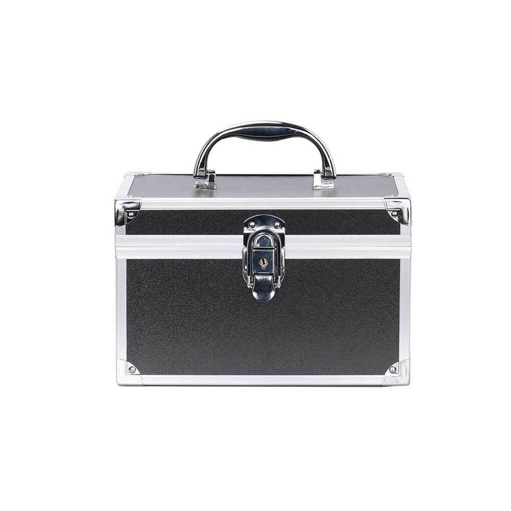 BGHEWRT Storage Case Makeup Box Exquisite Jewelry Container Code Cases Craftsmanship Light-weight Organization Suitcase, Beige/S, Black/S