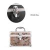 BGHEWRT Storage Case Makeup Box Exquisite Jewelry Container Code Cases Craftsmanship Light-weight Organization Suitcase, Beige/S, Black/S view 2