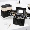 BGHEWRT Cosmetic Storage Box Portable Large Capacity Cosmetic Storage Box Professional Makeup Artist Makeup Kit Multi-Layer Foldable Travel Case Decorative Makeup Case view 3