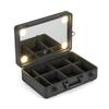 BGHEWRT Cosmetic Storage Box Makeup Artist Suitcase Professional Beauty Nail Box with Mirror LED Light Travel Cosmetics Storage Organizer Tool Box Decorative Makeup Case view 1