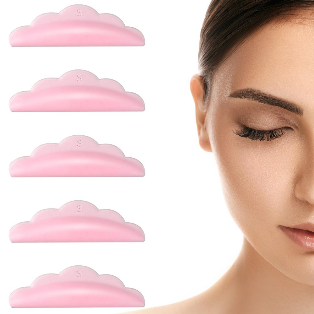 50 Pieces Small Lash Lift Rods Silicone Pads Eyelash Shields for Perm Curls Kits, Reusable Lash Lifting Pads Silicone Eyelash Pads for Eyelashes Makeup Tool for Balm Lifter Roller Sticky Curler