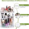 360 Degree Rotating Makeup Organizer,7 Layers Adjustable Makeup Storage Organizer Box for Lipstick And Brushes,Large Capacity Acrylic Cosmetic Display Cases for Dresser And Bathroom,Clear view 2