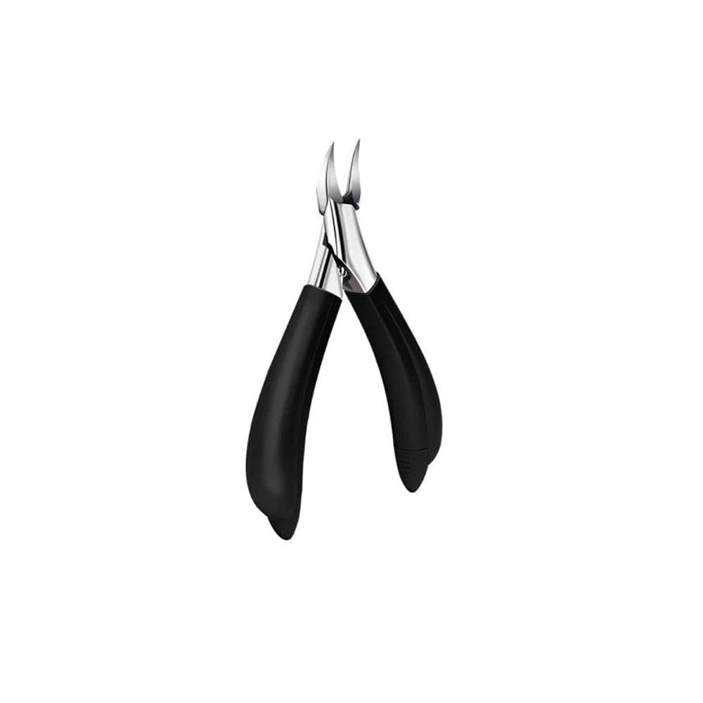 Ingrown Toenail Stainless Steel Nail Scissors,Nail Groove Scissors,Nail Clipper Combination Set,Household Sharp-Billed Pliers,Manicure Artifact (Color : Black) (Black)