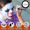 EBaokuup 3 Set Black White Red Face body Paint,3 Colors Clown Makeup Kit with Sponge and Brush,Joker Face Body Paint for Halloween Cosplay,Special Effect Makeup and Costume-Themed Party view 4