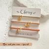 Decorative Hair Tie Bracelets for Women, 3 pcs Gold Bee & Pine Cone Bracelets, Cute Hair Ties for Ponytail Holders & Thick Hair view 4