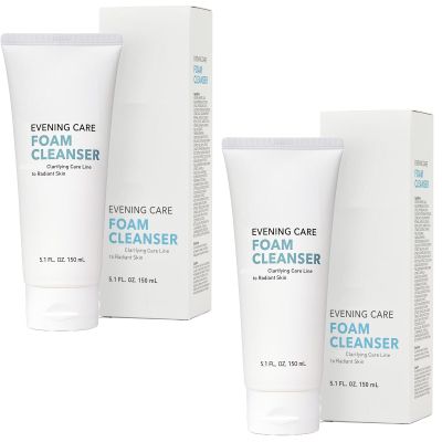 Gentle Daily Face Wash for Deep Cleansing and Refreshing Skin For a.t.o.m.y Evening Care Foam Cleanser (150ml x 2 packs)