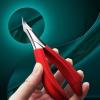 Ingrown Toenail Stainless Steel Nail Scissors Nail Groove Scissors,Nail Clipper Combination Set,Household Sharp-Billed Pliers,Manicure Tool (Color : Red) (Red) view 3