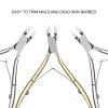 Ingrown Toenail Stainless Steel Cuticle Nipper Professional r Scissors Finger Care Manicure Nail Clipper Dead Skin Tools (Color : 02) (2pc) view 2