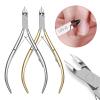 Ingrown Toenail Stainless Steel Cuticle Nipper Professional r Scissors Finger Care Manicure Nail Clipper Dead Skin Tools (Color : 02) (2pc) view 4