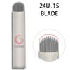 0.15mm Fine Line Tattoo Tebori Needle Flex Microblading U-Nano Blades 24U Stainless Steel Needles for Permanent makeup 3D Nano Eyebrow Manual pen (Pack of 30pcs 24U) view 2