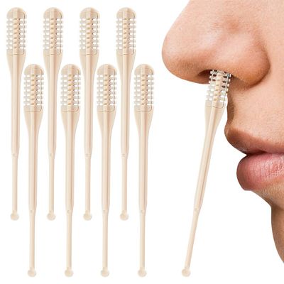 ehnoge 2-in-1 Nasal Hair Cutter, 2024 Upgrade Double Sided Nose Hair Knife with Ear Picker, Nostril Hair Remover Tool, Manual Nose Hair Trimmer 360 Rotating Nose Hair Trimmer for Women Men (12)