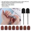 120 Grit Nail Art Sanding Hat Set, Manicure Polishing Grinding Bands with Shaft, Sanding Drill Bits for Nail Care, High Efficiency view 2