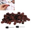 120 Grit Nail Art Sanding Hat Set, Manicure Polishing Grinding Bands with Shaft, Sanding Drill Bits for Nail Care, High Efficiency view 3