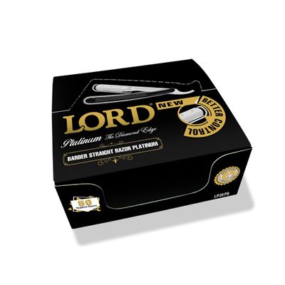 Lord Platinum Straight Disposable Razors Pack of 50, Single-Blade Razors for Precise Shaving
