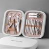 18in1 Stainless Steel Manicure Pedicure Kit, Nail Clipper Set, Hawksbill Pliers, Professional Toolkit, Green Case (White) view 1