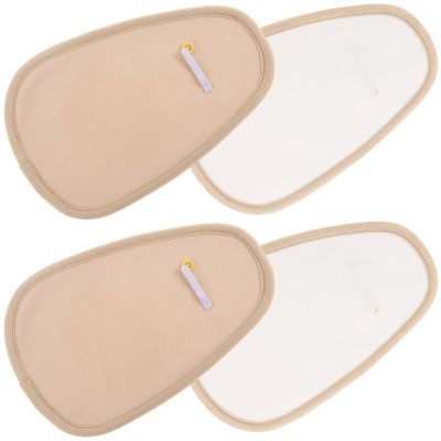 Abizarch 4Pcs Breast Oil Pack Set Washable Reusable Breast Essential Oil Wrap Leak Proof Essential Oil Pack Soft Flannel Oil Pack Mess Free Essential Oil Wrap for Breasts Chest