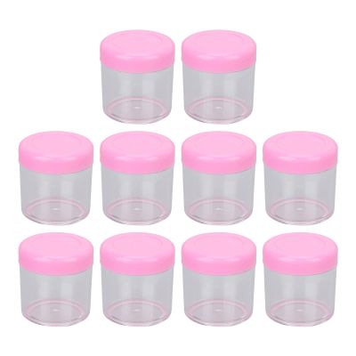 10pcs 0.7oz Plastic Cosmetic Jar Portable Leakproof Empty DIY Beauty Products Cream Container for Home and Travel