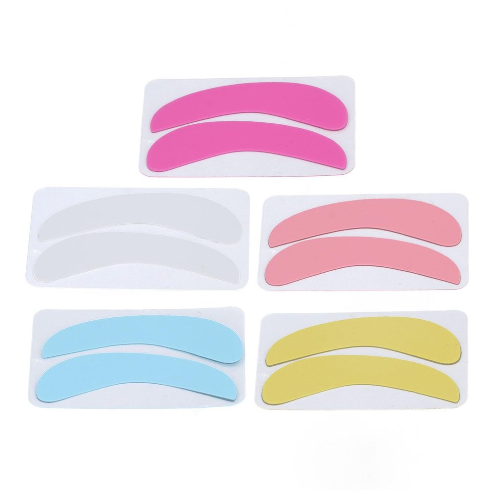 5 Pairs Eyelash Extension Under Eye Pads, Half Moon Shaped Reusable Silicone Eye Pads for Eyelash Transplant