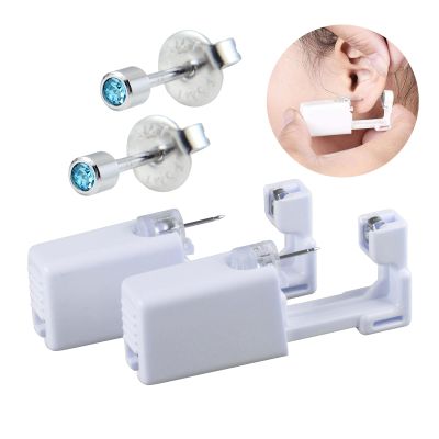 BeiLaiSun 2 Pack Disposable Ear Piercer Safe Piercing Ear at Home Self Use Ear piercing Gun Kit for Girl Women with Sterilized Ear Stud205#