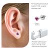 BeiLaiSun 2 Pack Disposable Ear Piercing Gun Kit Safe Home Use Ear Piercing Tool with 4mm Cubic Zirconia Earring Stud Preloaded272# view 4