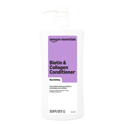 Amazon Essentials Biotin & Collagen Conditioner, Nourishing, Formulated without Parabens, 33.8 Fl Oz, Pack of 1