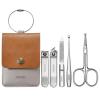 BABETRUE Nail Clipper Kit Portable Nail Clipper Kit for Men and Women, Stainless Steel Nail Clippers with Leather Travel Case, 5 Pieces Manicure Kit Nail Clippers Set view 1