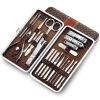 BABETRUE Nail Clipper Kit 21PCS Stainless Steel Manicure Box Professional Nail Clipper Set Decoration Foot Care Tools Grooming Tool with PU Leather Case Nail Clippers Set(A) view 1