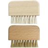 Natural Beech Wood Nail Brush Non-Slip Hand and Toenail Cleaning Brush Compact and Durable Bristle Scrub for Home and Travel view 1