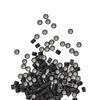 1000 Pcs Silicone Lined Micro Links Beads 4.0 mm Tinsel Beads for Hair Extensions (Black) view 4