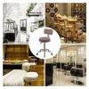 Dining Chairs Rolling Stool Round Office Chair Desk Chair Stool Chair Rolling Stool Beauty Stool With Teddy Velvet Cushion And Backrest Swivel Stool Rolling Stool On Wheels With Sgs Rod For Salon Mass view 4