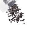 1000 Pcs Silicone Lined Micro Links Beads 4.0 mm Tinsel Beads for Hair Extensions (Dark Brown) view 2