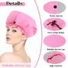 2 Pcs Large Shower Cap for Braids, Extra Long Shower Cap for Women Long Hair & Locs, Waterproof Hair Bonnets for Dreadlocks Drawstring Bath Caps for Women & Men (Black, Pink) view 3
