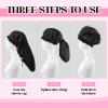 2 Pcs Large Shower Cap for Braids, Extra Long Shower Cap for Women Long Hair & Locs, Waterproof Hair Bonnets for Dreadlocks Drawstring Bath Caps for Women & Men (Black, Pink) view 4