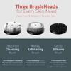 Premium Facial Cleansing Brush,Waterproof Face Scrubber,Spin & Sonic Modes with 3 Intensities,Magnetic 3-Head System for Deep Pore Cleaning, Gentle Exfoliation & Sensitive Skin Care - for Women & Men view 2