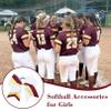 DEEKA 12 PCS Softball Cheer Bows 8" Softball Thread Large Cheer Hair Bows Ponytail Holder Handmade for Teen Girls Sports Cheerleader -White/Maroon/Yellow view 4