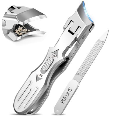 Nail Clippers for Men Thick Nails, Heavy Duty Slanted Toenail Clippers for Seniors Ingrown Toenails with Safety Lock, Large Fingernail Clipper Long Handle Nail Cutter Gifts for Men Women Adults